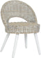 Fauteuil kubu rattan wit