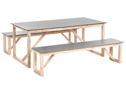 Tuinset met banken NOTTERI Beton Grijs