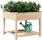 vidaXL - Tuinplanter - met - Rek - 90x90x76 - cm - Massief - Vurenhout