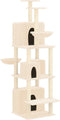 vidaXL - Kattenmeubel - met - sisal - krabpalen - 180 - cm - crèmekleurig
