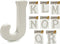 Pincello Letters Jklmnopqr Wit Polyestyreen 2,5 X 22 X 17 Cm (9 Stuks)