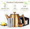 Vaja® Theepot Juliette - Dubbelwandig - 1 Liter - RVS Goud