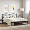vidaXL - Bedframe - met - hoofdbord - metaal - zwart - 183x213 - cm