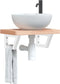 vidaXL - Wandbeugels - voor - wasbak - 2 - st - trapezium - staal - wit