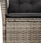 vidaXL - Tuinstoelen - 2 - st - verstelbaar - met - kussens - poly - rattan - grijs