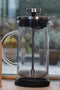 French Press koffiezet & theemaker for one 350ml - Boross Quttin - glas - strak design - eenvoudig in gebruik en schoon te maken