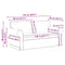 Bank 140cm Taupe Metaal