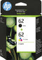 HP 62 - Inktcartridge - Origineel - Zwart & Kleur (4 ml)