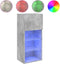vidaXL - Tv-meubels - met - LED-verlichting - 2 - st - 40,5x30x90 - cm - betongrijs