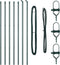 vidaXL - Hekpalen - 7 - stukjes - Groen - Ø32 - mm - 190 - cm - Gehotdipte - Staal