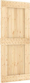 vidaXL - Schuifdeur - met - beslag - 85x210 - cm - massief - grenenhout