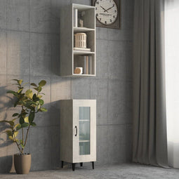 vidaXL Wandkast - 34,5x32,5x90 cm - bewerkt hout - betongrijs