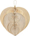 Wanddecoratie Home ESPRIT Lichtbruin Natuurlijk Waaier Tropisch (4 Onderdelen)
