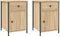 vidaXL - Nachtkastjes - 2 - st - 40x42x60 - cm - bewerkt - hout - sonoma - eikenkleurig