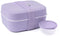 Amuse Lavender Lunchbox 3-in-1 - Brooddoos met Rekker en Sauspotje - Paars - 180 x 150 x 85 mm