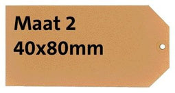 HF2 - Label karton nr 2 200gr 40x80mm chamois 1000st | 10 stuks