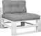 vidaXL - Palletkussens - 2 - st - stof - grijs