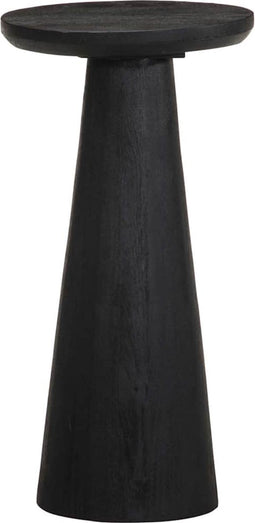vidaXL - Bijzettafel - Ø30x60 - cm - massief - mangohout - zwart