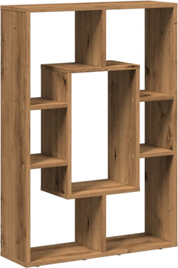 vidaXL - Boekenkast - 63x20x90 - cm - bewerkt - hout - artisanaal - eikenkleurig