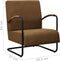 vidaXL Fauteuil stof bruin