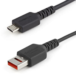Startech.com USBSCHAU1M - Data Blocker Kabel USB-A naar Micro USB - Veilig opladen zonder dataverbinding - Zwart