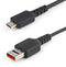 Startech.com USBSCHAU1M - Data Blocker Kabel USB-A naar Micro USB - Veilig opladen zonder dataverbinding - Zwart