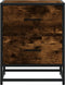 vidaXL - Nachtkastje - 40x31x50 - cm - bewerkt - hout - gerookt - eikenkleurig