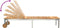 vidaXL - Ligbed - met - Wielen - 207x58x35 - cm - Massief - Acaciahout - & - RVS