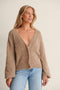 na-kd Oversized Knitted Trui - Comfy Loose Fit - Donker Beige - Maat S