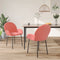 vidaXL - Eetkamerstoelen - 2 - st - fluweel - roze
