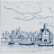 Royal Delft tegel Zicht op Delft 1