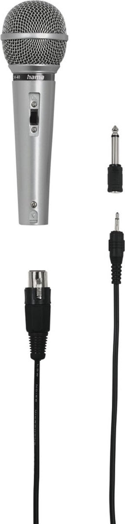 Hama DM 40 - Dynamische Microfoon - 3 m kabel - Zilver