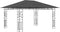 vidaXL - Prieel - met - klamboe - LED-lichtslinger - 4x3x2,73 - m - antracietkleurig