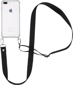 iMoshion Hoesje Geschikt voor iPhone 8 Plus / 7 Plus Hoesje Met Koord - iMoshion Backcover met koord - Nylon - Transparant