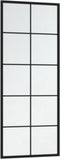 vidaXL - Wandspiegel - 100x40 - cm - metaal - zwart