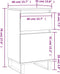 vidaXL - Dressoir - 40x35x70 - cm - bewerkt - hout - bruin - eikenkleur