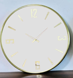 Wandklok modern - klok wit - wandklok groot 61 cm
