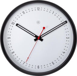 nXt - Stille Wandklok - 30 cm - Plastic - Wit - 'Sweden'