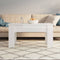 vidaXL - Salontafel - 101x49x52 - cm - bewerkt - hout - hoogglans - wit