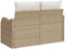 vidaXL - 2-zits - ligbank - met - kussens - - - Beige - poly - rattan