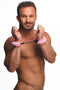 Master Series - Handboeien - Cuffed In Fur - Metalen Handboeien met kunstwollen bekleding - Roze