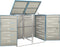 vidaXL - Containerberging - dubbel - 138x77,5x112,5 - cm - roestvrij - staal