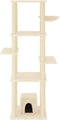 vidaXL - Kattenmeubel - met - sisal - krabpalen - 154 - cm - crèmekleurig