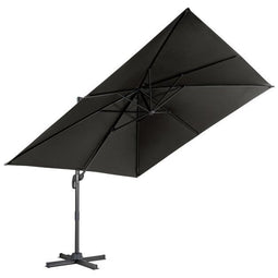 Coast Zweefparasol - 300 x 300 cm - 360° Draaibaar en Kantelbaar - Zwart