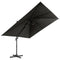 Coast Zweefparasol - 300 x 300 cm - 360° Draaibaar en Kantelbaar - Zwart