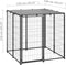 vidaXL - Hondenkennel - 4,84 - m² - staal - zwart