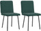 vidaXL - Eetkamerstoelen - 2 - st - fluweel - donkergroen