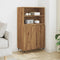vidaXL - Hoge - kast - 60x36x110 - cm - bewerkt - hout - artisanaal - eikenkleurig