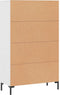 vidaXL - Hoge - kast - 69,5x31x115 - cm - bewerkt - hout - wit