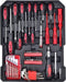 Kreator KRT951011 - Gereedschapskoffer - 253 delig - Trolley - Zilver